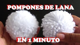 POMPÓN de LANA en 1 MINUTO 😱 FÁCIL y RÁPIDO  Latin DIY [upl. by Arammat]