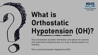 NHSGGC  Orthostatic Hypotension OH [upl. by Skvorak445]