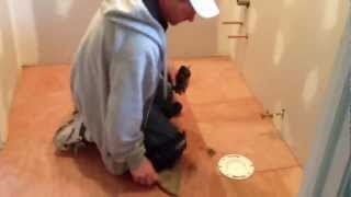 How To Install Vinyl Flooring In A Bathroom [upl. by Janicki]