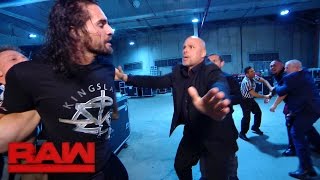 Seth Rollins ambushes Samoa Joe Raw May 8 2017 [upl. by Saloma]