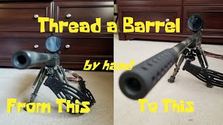 3006 Barrel Threading by Hands [upl. by Nwahs]