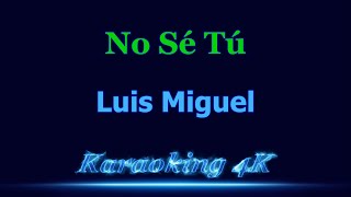 Luis Miguel No Sé Tú Karaoke 4K [upl. by Remat]