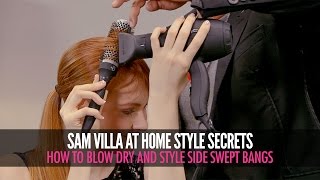 How To Style Side Swept Bangs  Side Sweeping Fringe Tutorial [upl. by Bergen886]