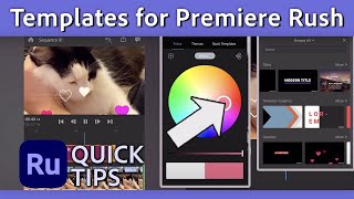 How to Use Motion Graphics Templates in Premiere Rush  Adobe Tutorial w Jessica Neistadt [upl. by Angelo]