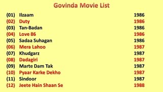 Govinda Movies List [upl. by Benedicto]