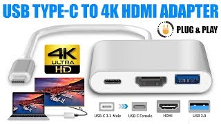 USB 31 TypeC to 4k HD HDMI Adapter With USB Port For Macbook Pro I Samsung [upl. by Erskine917]