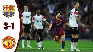 FC Barcelona 31 Manchester United  UCL Final  2011 [upl. by Aihsar862]