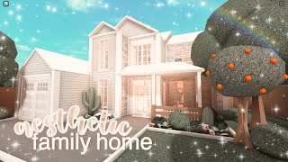 aesthetic family home❀ bloxburg speedbuild  luminto [upl. by Siravart799]