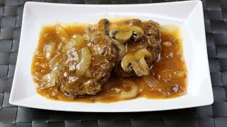 Salisbury Steak Recipe  How to Make Salisbury Steak [upl. by Shellans780]