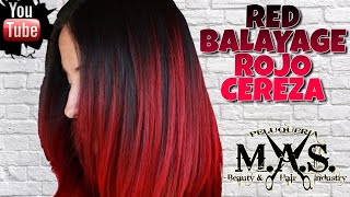 Cabello BALAYAGE ROJO Red Balayage Hair Tutorial Mechas Rojas paso a paso [upl. by Oecile]