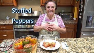 Italian Grandma Makes Stuffed Peppers [upl. by Sinegra591]