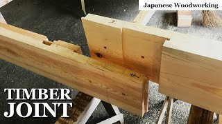 Japanese woodworking  Making a Timber Joint by Hand [upl. by Hakim]