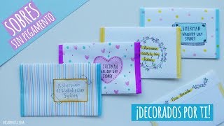 SOBRE DE PAPEL SIN PEGAMENTO ❤ IDEAS PARA DECORAR SOBRES PARA CARTAS [upl. by Tahmosh]