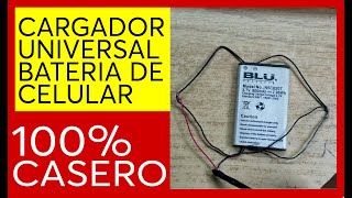 Hacer CARGADOR UNIVERSAL CASERO para revivir baterias de TELEFONO CELULAR📱 [upl. by Anesor185]