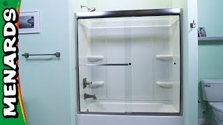 How To Install a Shower Door  Menards [upl. by Leimad]