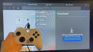 Xbox Series XS How to View Download Files in Internet Web Browser Tutorial Microsoft Edge 2025 [upl. by Zaslow]