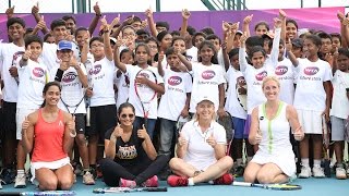 Sania Mirza amp Martina Navratilova Hyderabad WTA Future Stars Clinic [upl. by Syck]