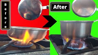 how to get yellow flame out of the burner [upl. by Avrit]