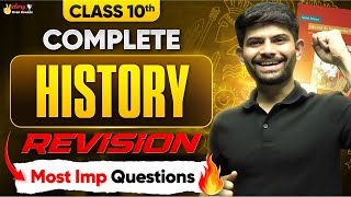 Live Marathon  Complete History Revision Class 10 SST  Session 2025  Digraj sir [upl. by Dan]