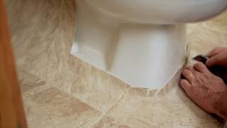 How to Install Sheet Vinyl Around a Toilet [upl. by Jorry]