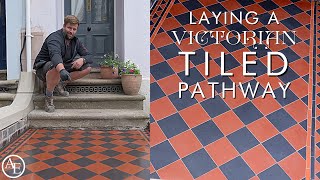 HOW TO LAY VICTORIAN TILES FOR A PATHWAY  Build with AampE [upl. by Rawlinson426]