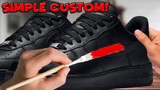 EASY Custom BLACK AIR FORCE 1s [upl. by Nita]