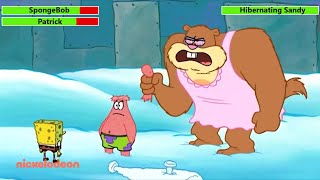 Spongebob amp Patrick vs Sandy with healthbars [upl. by Vittorio]