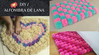 DIY Alfombras con pompones de Lana paso a paso [upl. by Harriott]