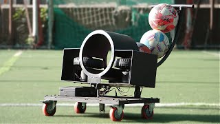 DIY Football Shooter  Soccer Ball Launcher Machine  Nevon Projects [upl. by Attoynek161]