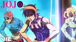 Torture Dance  JoJo’s Bizarre Adventure Golden Wind Part 1  VIZ [upl. by Etnovad]