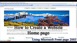 How To design website with Microsoft Front Page 2003 [upl. by Anelhtak]