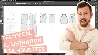 TECHNICAL DRAWING FOR FASHION Part 1 – Creating simple silhouettes amp design details [upl. by Edlyn259]