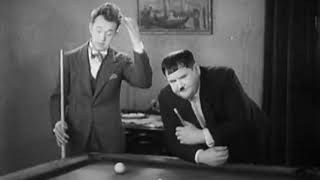 Laurel And Hardy Playing Pool Brats 1930 [upl. by Aiuoqes]