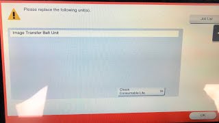 How to reset Image Transfer Belt unit in Konica Minolta Bizhub C458C558C658c224c284ec364c454 [upl. by Clabo]