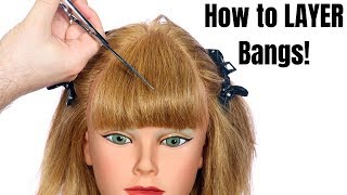 How to Layer Bangs  TheSalonGuy [upl. by Godred169]