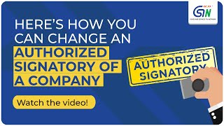 Do you know How to change authorized signatory of company in GST Watch video [upl. by Orofselet9]