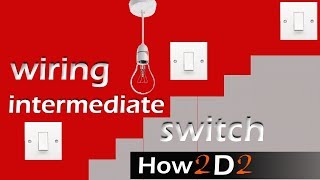 3 way switching Intermediate switch LIGHT SWITCH wiring [upl. by Ymac]