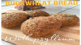 Buckwheat breadGluten free bunsPsyllium bread [upl. by Ahsetal]