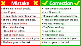 20 MOST COMMON GRAMMAR MISTAKES 🤔 😮  Mistakes amp correction ✅ [upl. by Keon133]