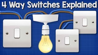 Four Way Switching Explained  How to wire 4 way intermediate light switch [upl. by Teemus]