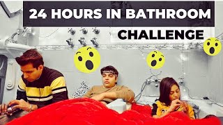 LIVING IN BATHROOM FOR 24 HOURS  Rimorav Vlogs [upl. by Repohtsirhc468]