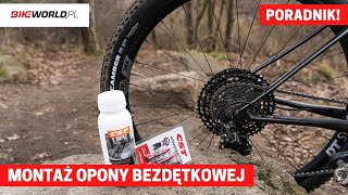 Montaż opony bezdętkowej w rowerze  jak to zrobić [upl. by Einomrah]