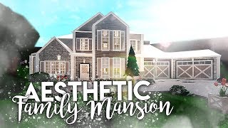 Roblox  Bloxburg Aesthetic Family Mansion  House Build [upl. by Juni689]