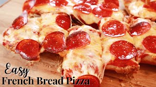 EASY French Bread PIZZA Recipe  The Carefree Kitchen [upl. by Zaller]