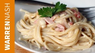 How to make Spaghetti Carbonara  Whipped up in 10 mins  Recipes by Warren Nash [upl. by Assecnirp]