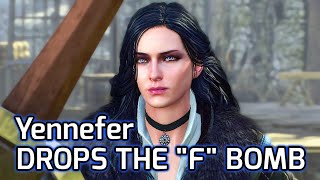 Witcher 3 Yennefer Drops the quotFquot Bomb on Geralt [upl. by Arekat]