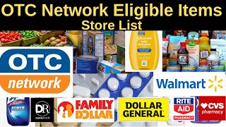 OTC Network card eligible items and Store List  OTC Network card Product List [upl. by Zavala403]