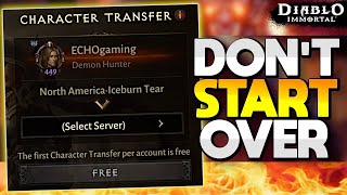 How to CHANGE SERVERS in DIABLO IMMORTAL [upl. by Lavinia]