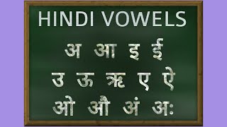 Hindi Vowels Pronunciation  Learn Hindi Alphabets [upl. by Ahsym986]