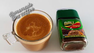 HOW TO MAKE BRU COFFEE AT HOME  Instant BRU coffee  homemade BRU coffee [upl. by Ennovyhc]